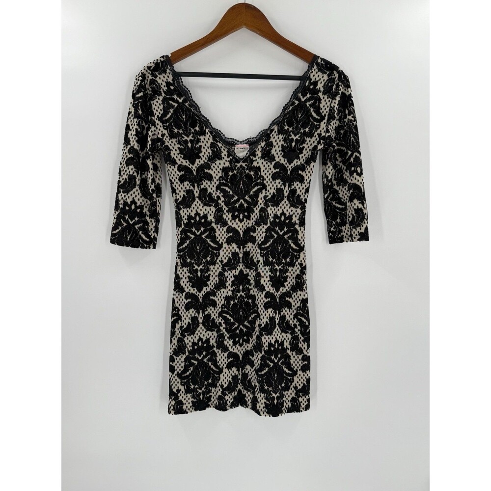 Intimately Free People Seamless Flocked Medallion Velvet Bodycon Mini Dress XS